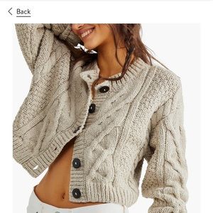 Free people beige cardigan size xs